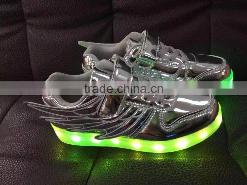 Hot selling led Light Children wing shoes fashion led sneaker led light up shoes