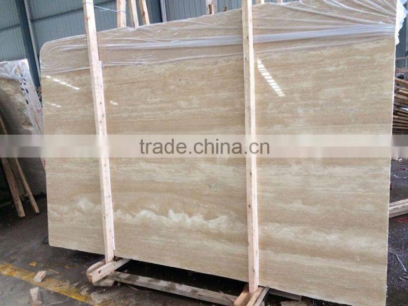 beige travertine slab