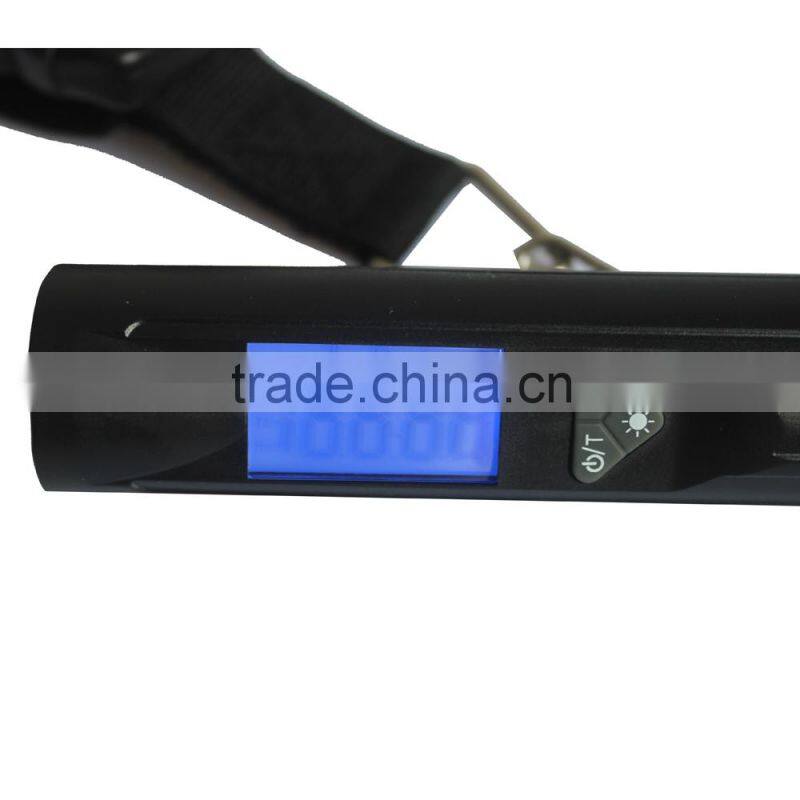LED Torch Portable digital luggage scale with Blue LED backlight