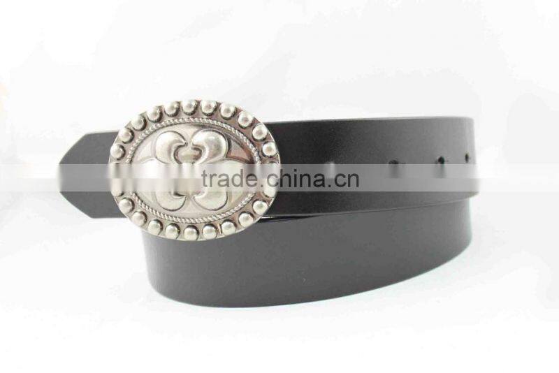 New Arrival Unisex Geniune Leather Belt With Fashion Designed Plague Buckle Waist Belt