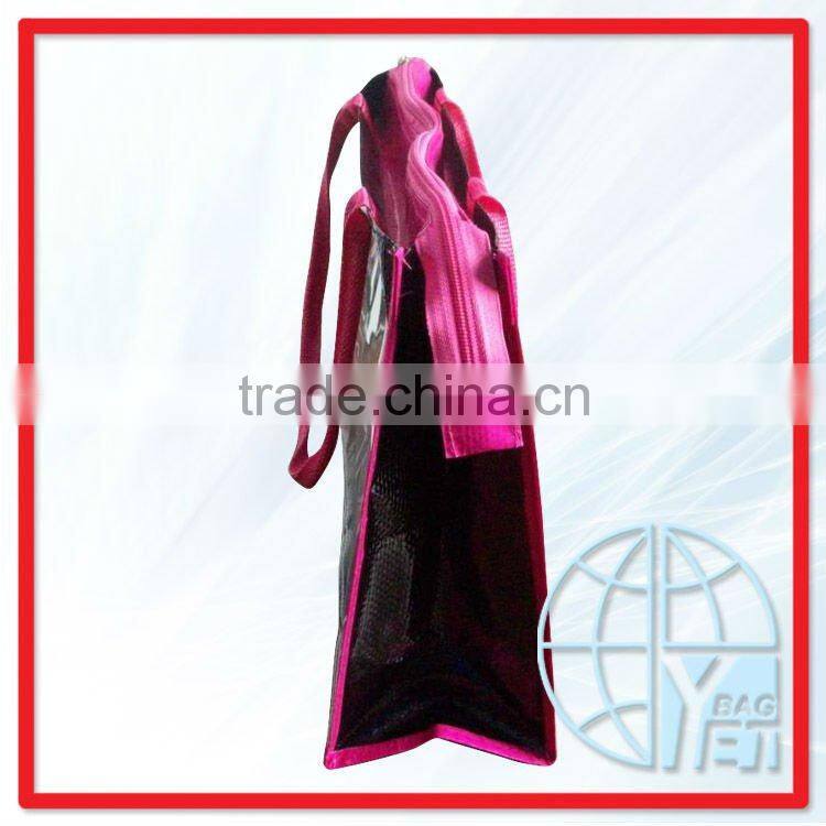 shopping pp woven eco zip bag