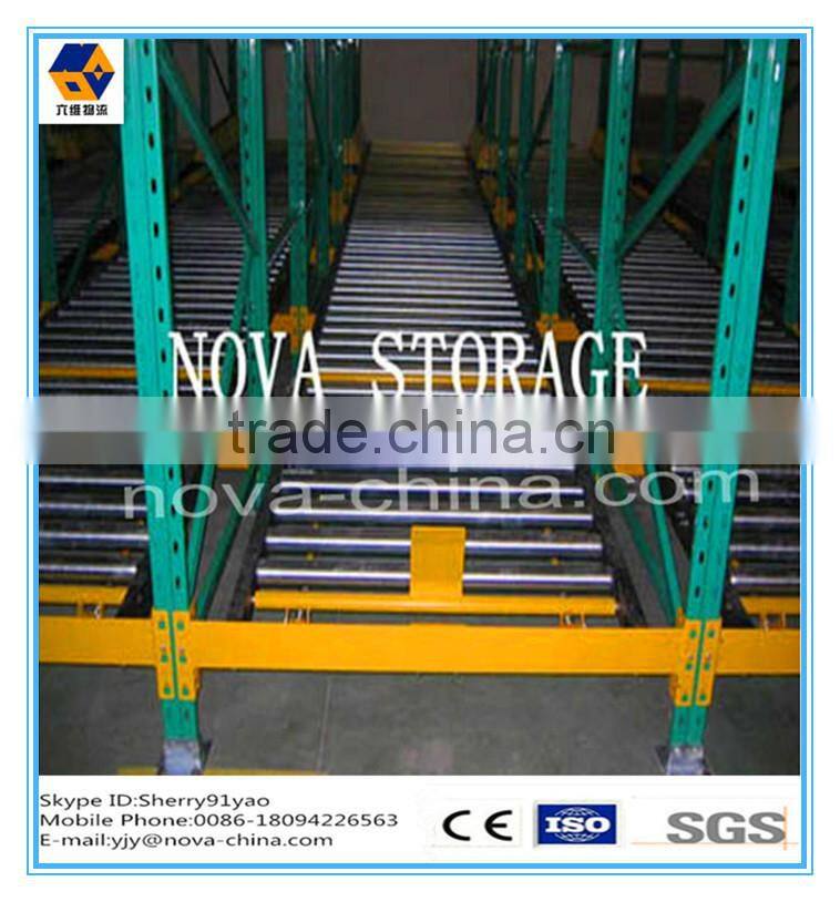 Gravity Shelf Roller System for Warehouse Storage
