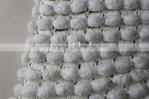 white color Pom Pom Blanket Prop