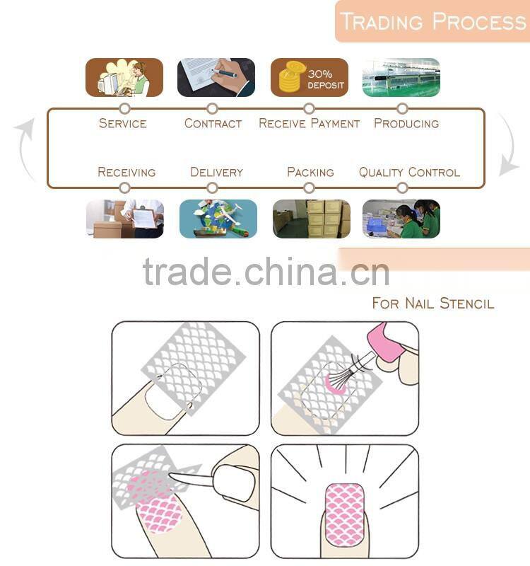 DIY Wholesales Laser Silver Nail Salon Stencil