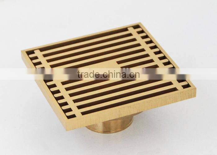 High Quality Square Design Floor Drain Brass Deep Water Seal Anti-odor
