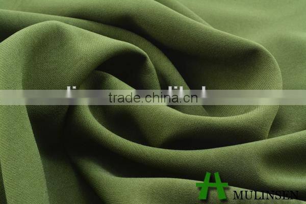 Mulinsen textile cheap dyed wool peach 100% polyester fabric wholesale