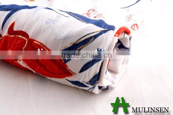 Mulinsen textile DTY floral pattern with foil gold jacquard fabric for apparel