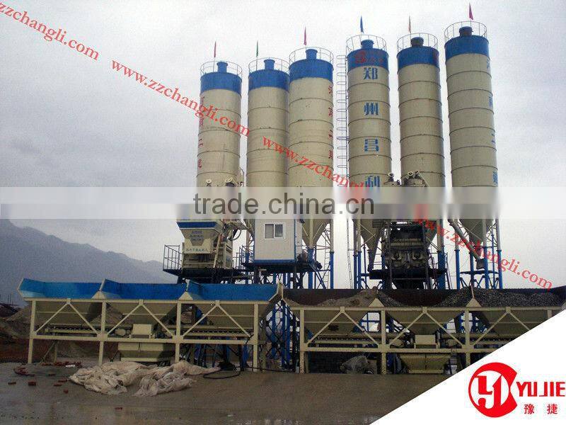 stationary concrete batching plant, wet mix concrete batching plant HZS60