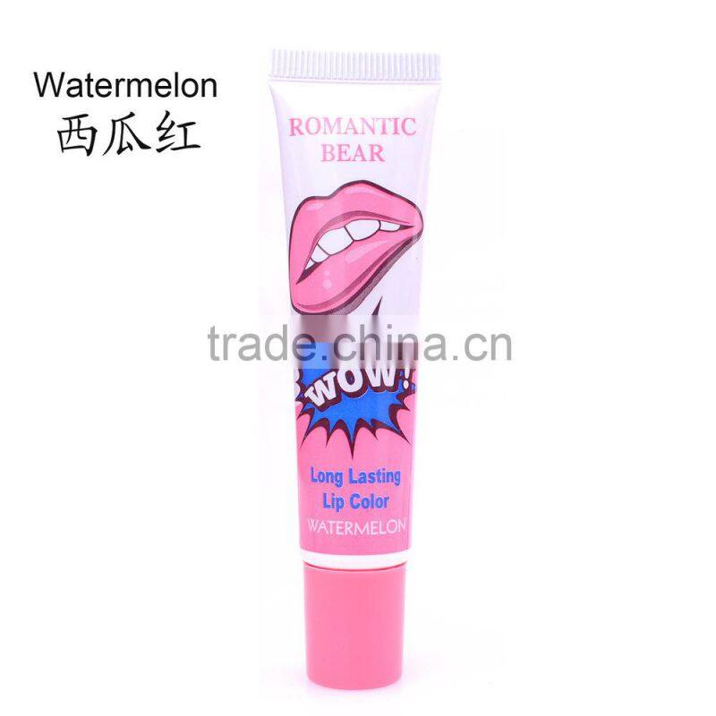 The Newest Romantic Bear long lasting 6 lip colors lipgloss peel off liquid matte lipstick