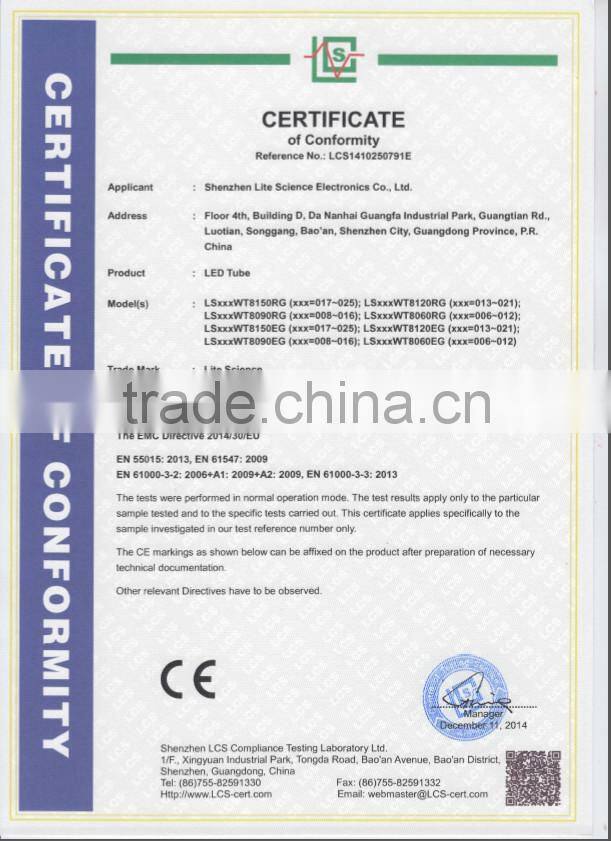 High Brightness 1500mm led T8 tube