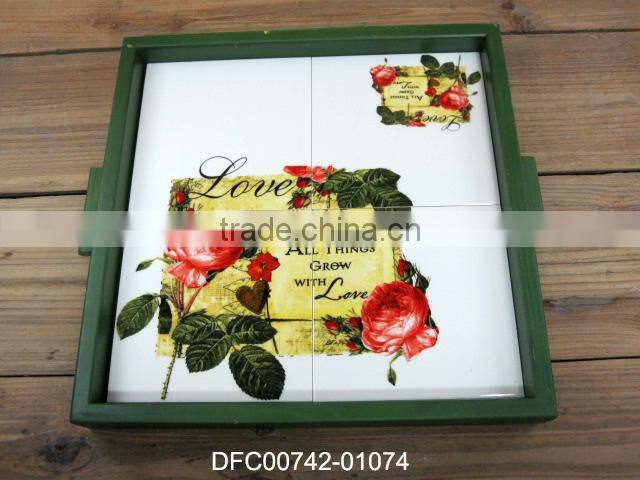 new love rose decal design ceramic pitcher wholesale