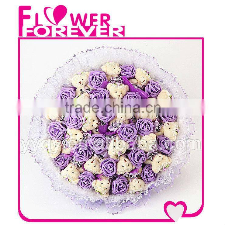 Lavender Bear Bouquet Wedding Anniversary