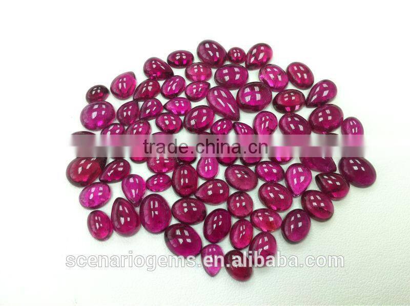 #CEMZ Natural Multi-Shape Cabs Loose Gemstone Rubellite Cabochon