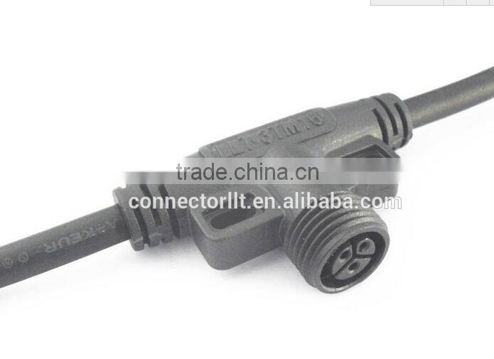 3 pole Tee type led lamp joint led coupler waterproof wire connector