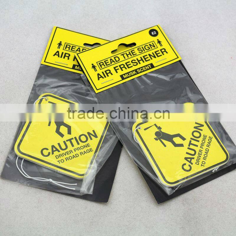 Guangzhou factory hanging air freshener , printing your artwork car air fresheners