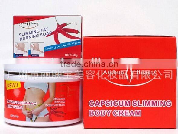 Aichun beauty herbal hot chilli 300g slimming cream+40g slimming soap