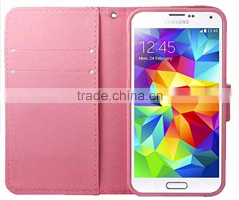 Card Slot For galaxy s7 Flip Stand Wallet Case Cover Floral Leather Printed