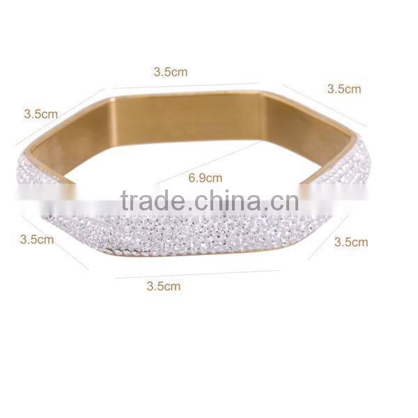 2014 Rhinestone Metal Spring Stainless Steel Bracelet