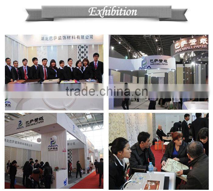 Retro pure paper wallpaper eco-friendly wallcovering on wall