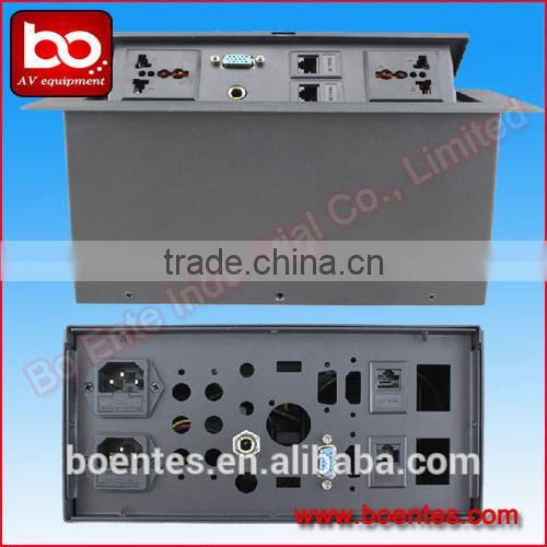 Desktop pop up connectors with 2 power+VGA+3.5 Audio Jack for Meeting Table