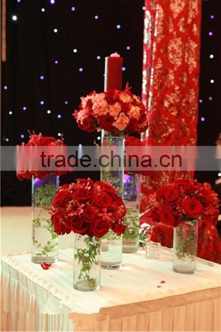 luxury high quality transparent acrylic customized tubes for wedding wholesale