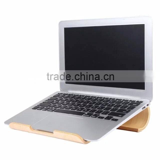 Hot selling laptop wood holder for macbook, tablet wood stand holder