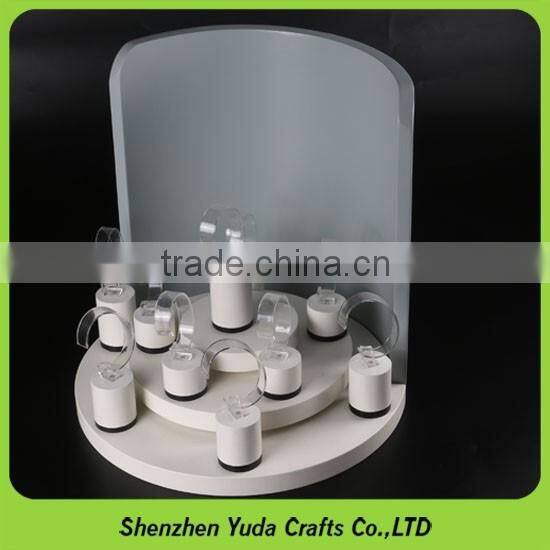 Printed logo holder cube for single watch, MDF block for watch display