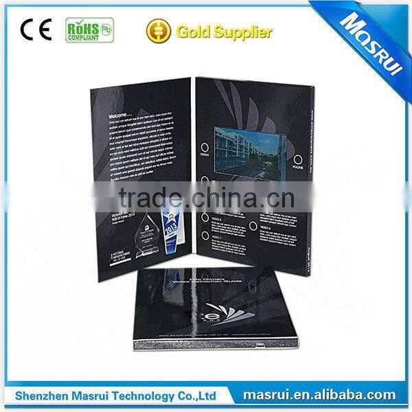 2.4 '' LCD Video Greeting Card LCD Video Brochure Digital video in folder