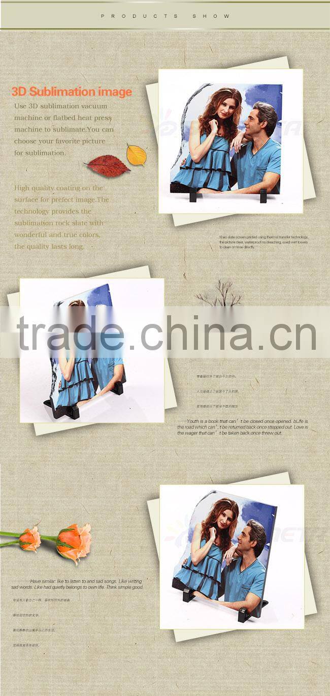 Sunmeta Factory Manufacturer Blank Sublimation Coating Rock Slate 20*20cm (SH-08)