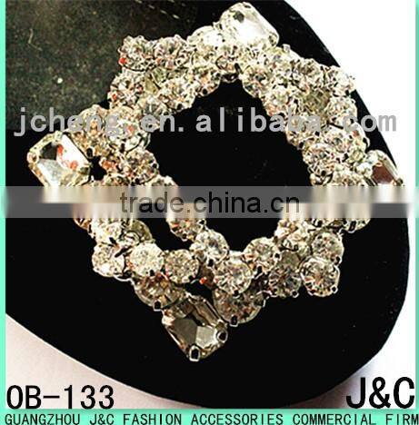2016 square shaped crystal stone shoe ornament shoe buckle shoe trim