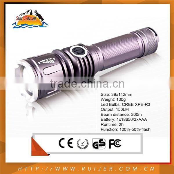 2015 Best Selling Rechargeable Torch Ultraviolet Led Flashlight