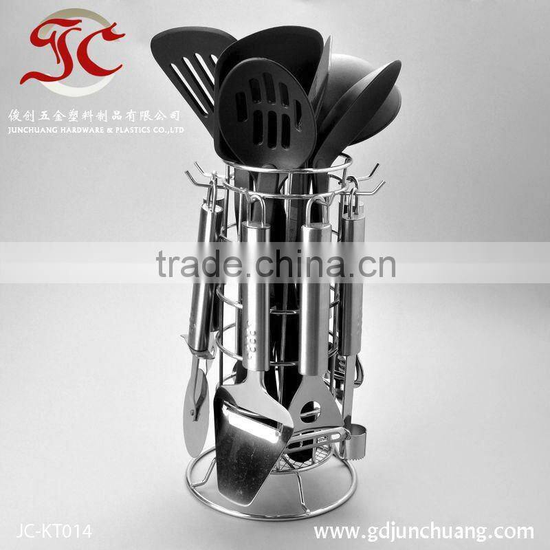 Stainless steel kitchen accessories tool set with holder