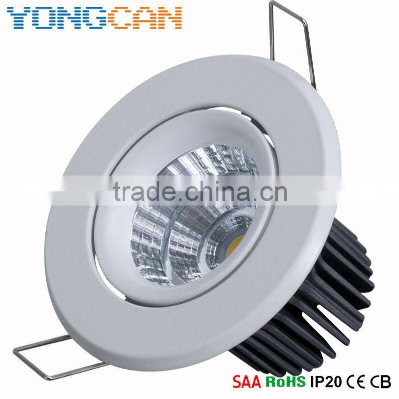 LED COB zine alloy downlight Ceiling light 5w & 7 w YC-C14-164C5