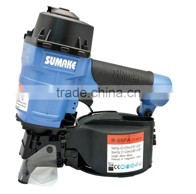 SUMAKE Adjustable Depth of Drive Construction Air Coil Nailer