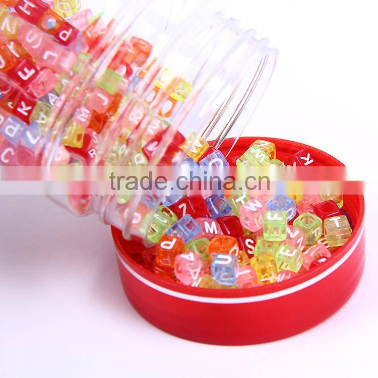 wholesale kids square lucite loose acrylic letter alphabet beads