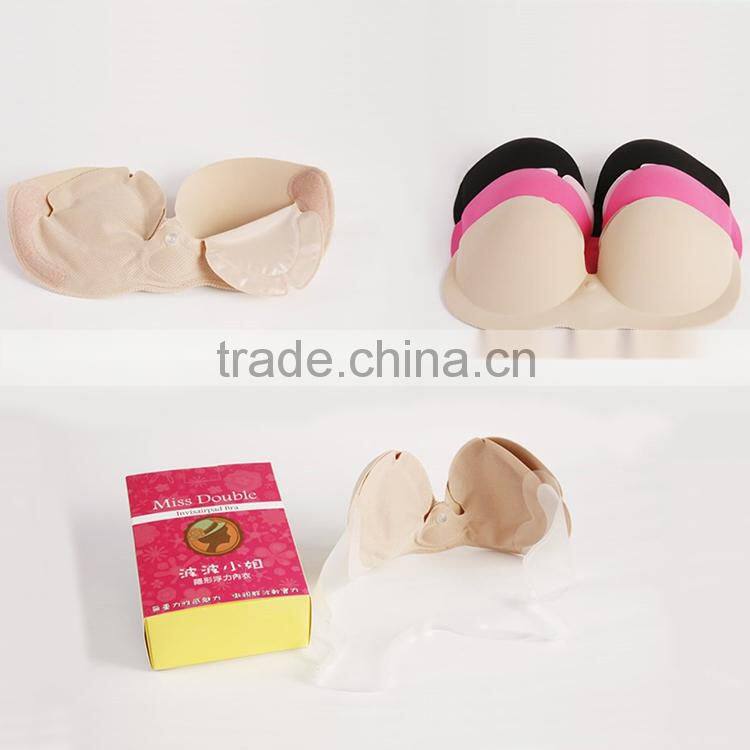 New design self- Adhesive invisible cloth bra air-filled bra push up bra