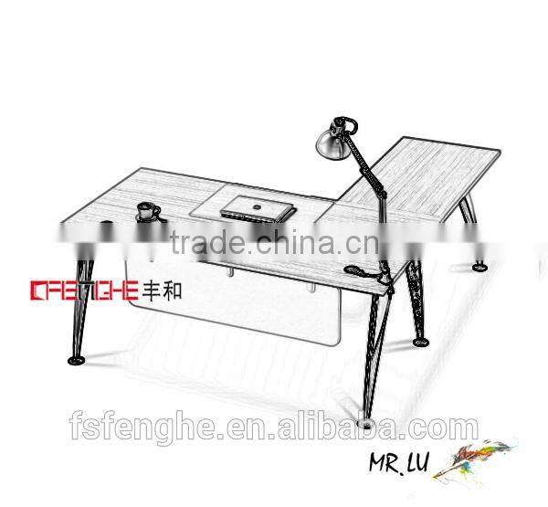 cheap chinese furniture modern l shaped office desk