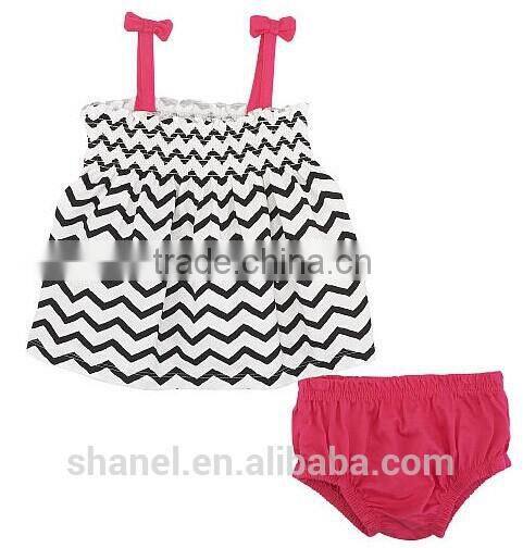 Chevron Print baby summer spaghetti strap 2 pieces set