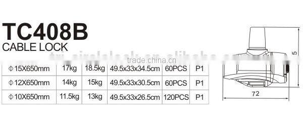 High Quality Tri-Circle Cable Locks TC408B