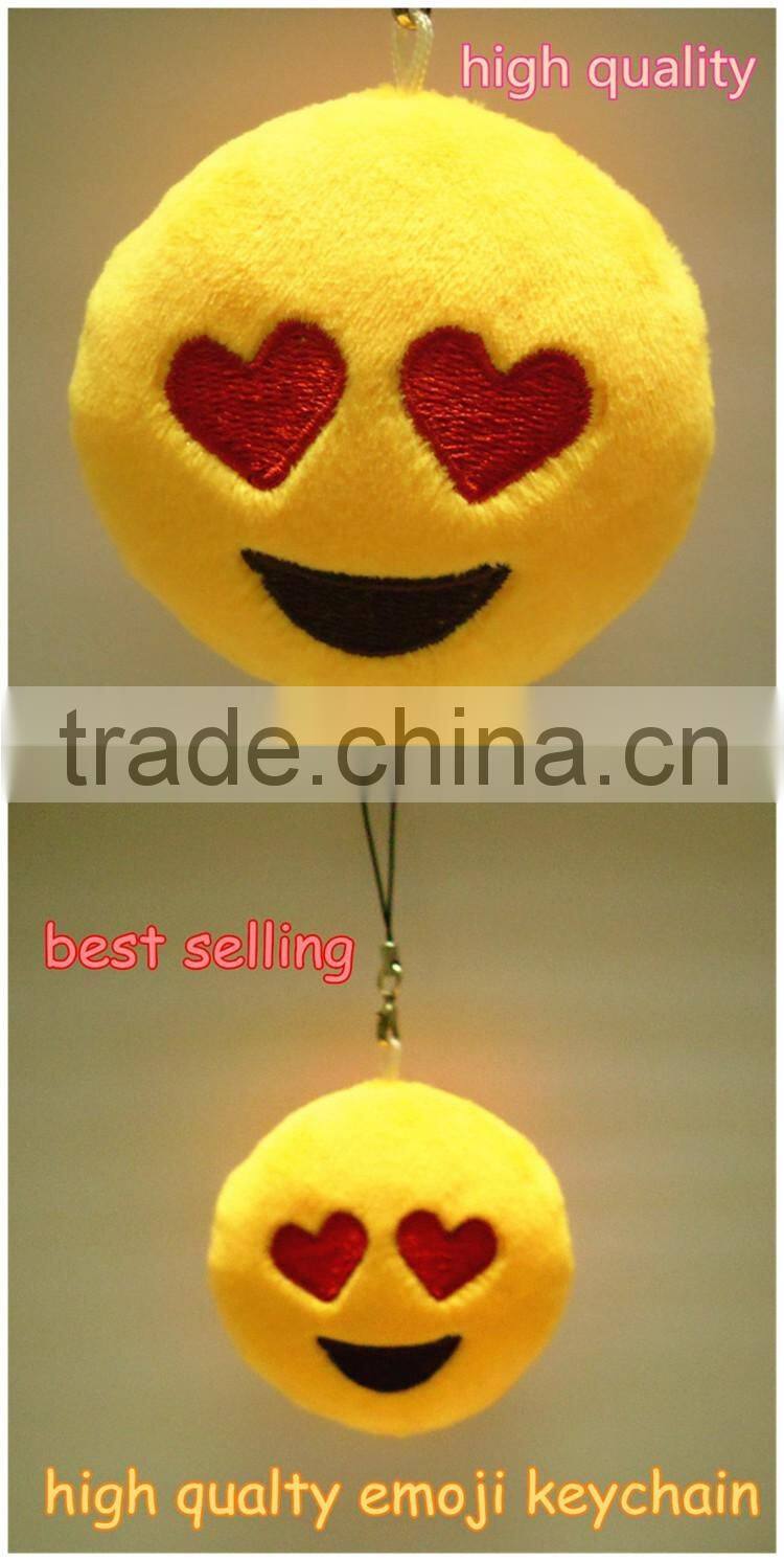 Wholesale fashion top quality lowest price items plush whatsapp emoji adornment
