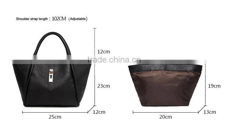 Autumn And Winter 2pcs/Set New Leisure PU Leather Lash Bags Women Tote Handbag For Sale China Factory