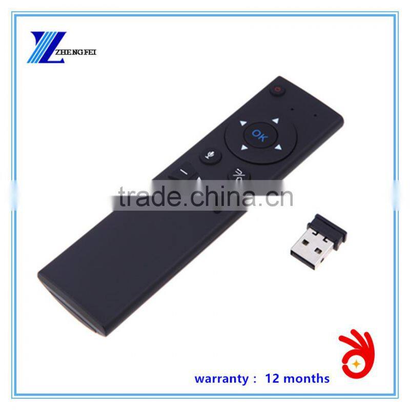 MX6-A Universal Remote Control Wireless Voice 2.4G USB 2.0 Smart Remote Control Air Mouse for Smart TV Android TV Box HTPC Black