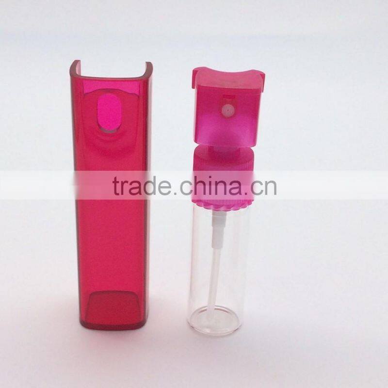 10ml with glass plastic perfume sprayer bottle