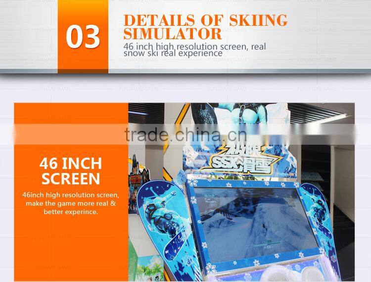 Funshare 2015 Cool Skiing Coin Operated Game Machine Skill Amusement Machine Simulator Game Machine