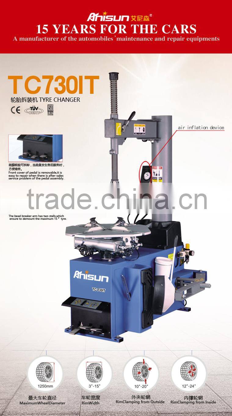automatic repair equipment car tire changer 12''-24'', 3 years warranty time