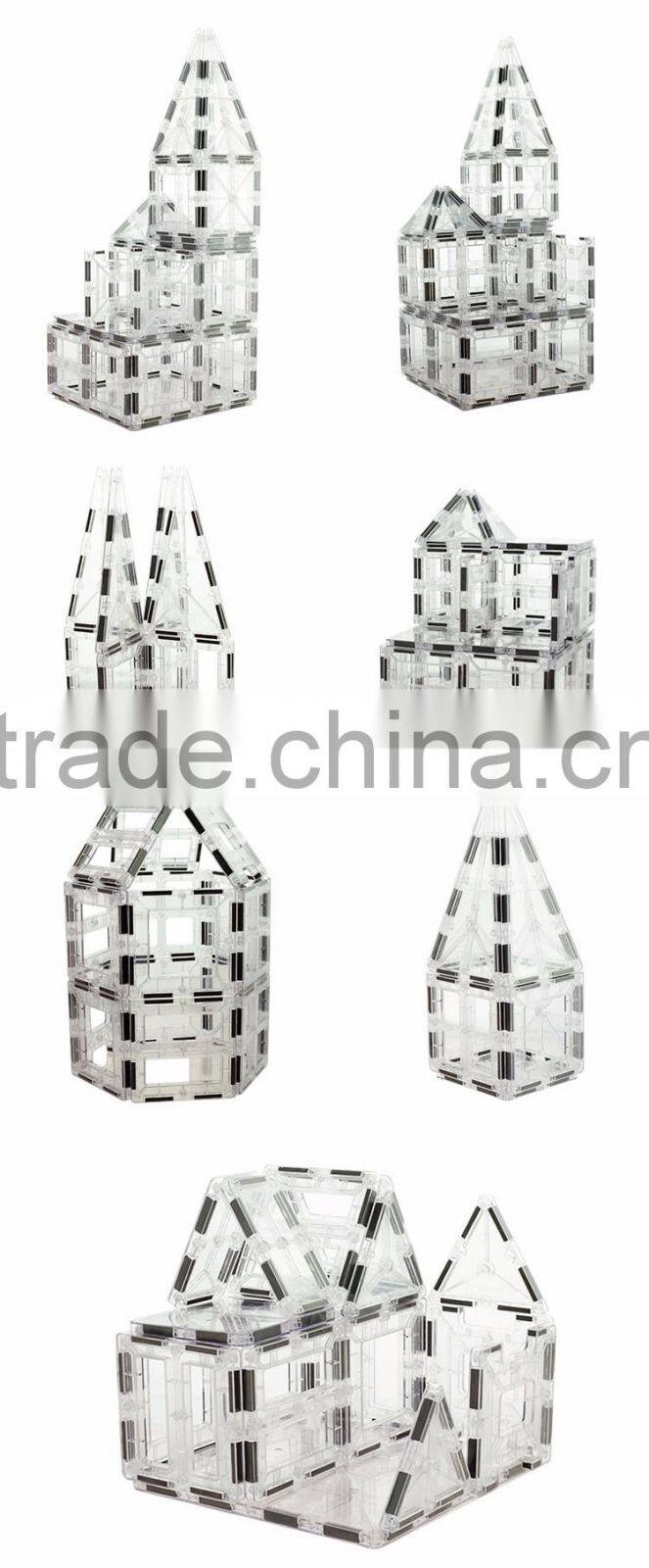 Magna tile New Transparent magnetic tiles and blocks