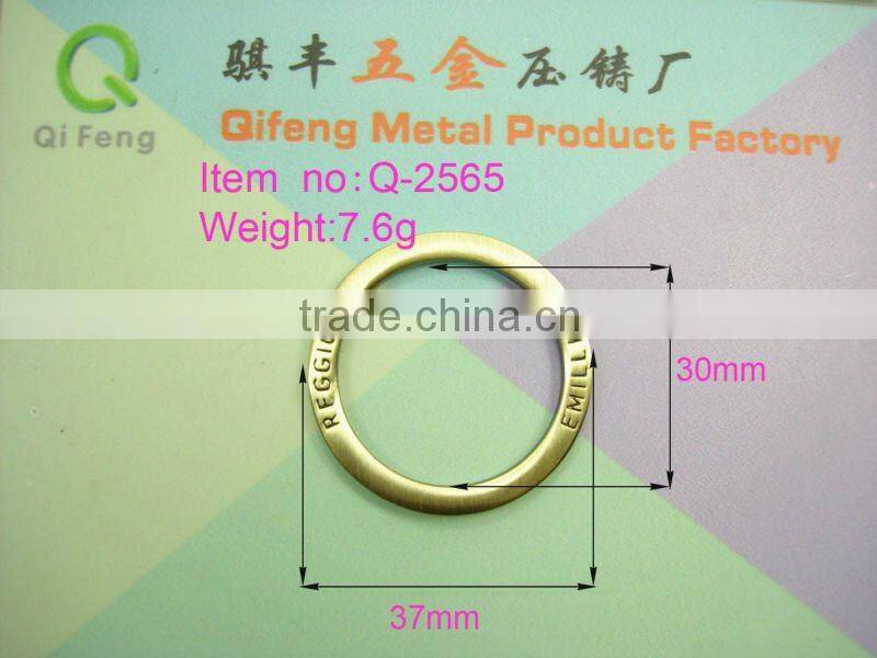 newest fashion bag side metal flat O-rings q-0412-25mm