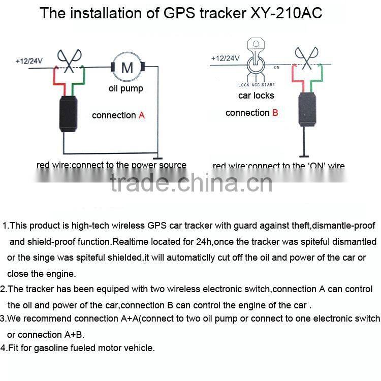 Automotive Car/Motorcycle Bike/ Train/Truck real time tracking gps vehicle tracker XY-210AC