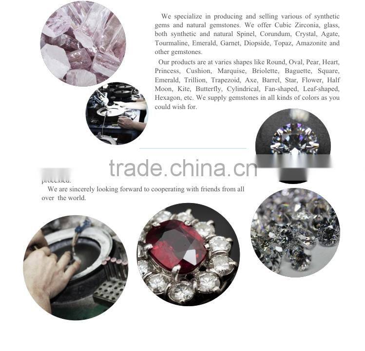 No.1.25# Rose Red Pointed Back Faceted Pink Synthetic Sapphire for Jewelry