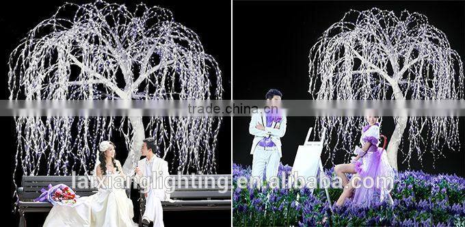 NEW!!! 2015 hot sale green willow tree light, led lighted willow tree